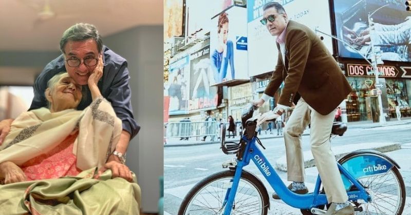 Actor Boman Irani With Mother