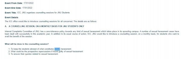 Jnu New Notice