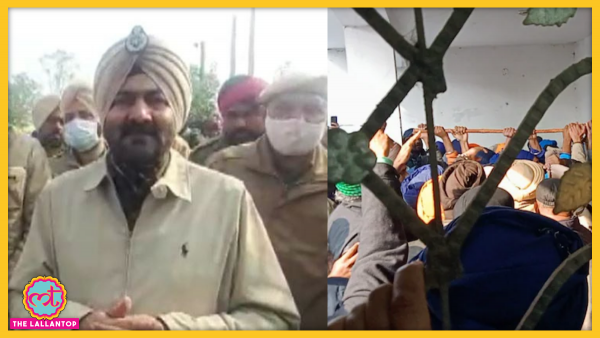 बाएं से दाएं. Kapurthala SSP हरकमलप्रीत खख और निजामपुर गुरुद्वारे में मौजूद लोग. (फोटो: इंडिया टुडे)