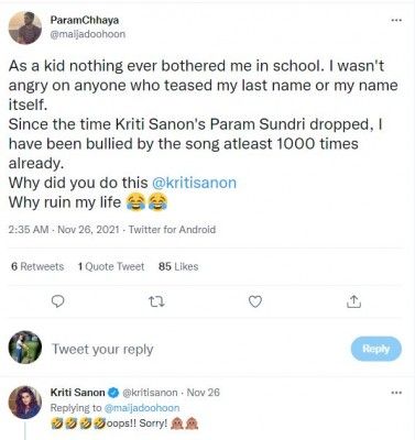 Kriti Reply
