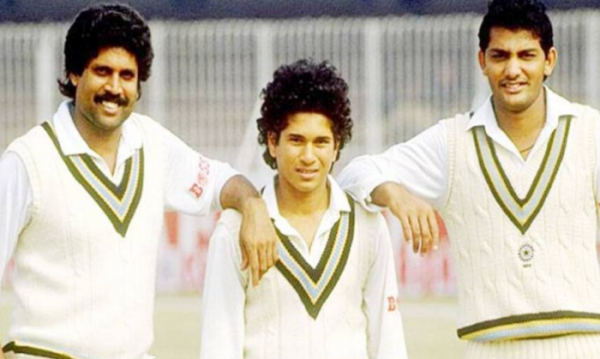 कपिल देव, सचिन तेंदुलकर और मोहम्मद अजहरुद्दीन (फोटो सोर्स -इंडिया टुडे) कपिल देव, सचिन तेंदुलकर और मोहम्मद अजहरुद्दीन (फोटो सोर्स -इंडिया टुडे)