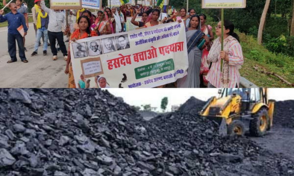 हसदेव बचाओ पदयात्रा (फोटो सोर्स -ट्विटर आलोक शुक्ला, एवं आज तक)