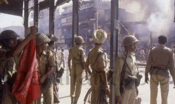 पंजाब में हिंसा के दौरान का एक चित्र