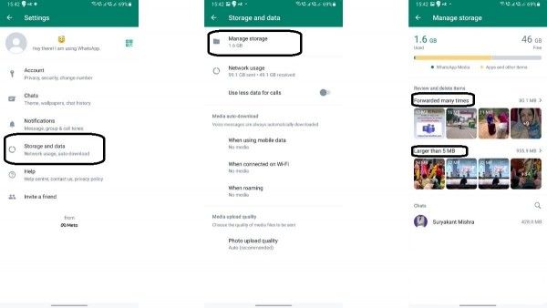 मैनेज स्टोरेज एंड्रॉयड