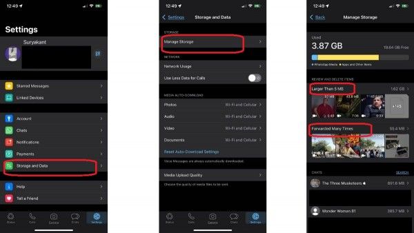 मैनेज स्टोरेज Iphone