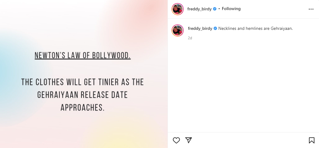 फ्रेडी बर्डी के इंस्टाग्राम पोस्ट का स्क्रीनग्रैब. फ्रेडी बर्डी के इंस्टाग्राम पोस्ट का स्क्रीनग्रैब.