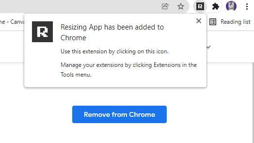 Resizing App At Chrome Resizing App At Chrome