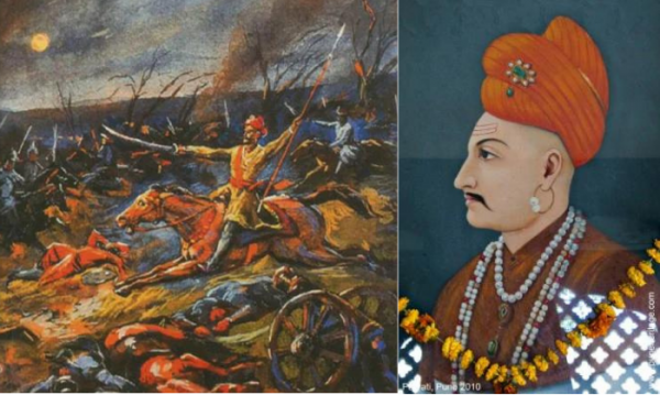 युद्ध के मैदान में सदाशिव राव भाऊ (फोटो सोर्स- wikimedia)