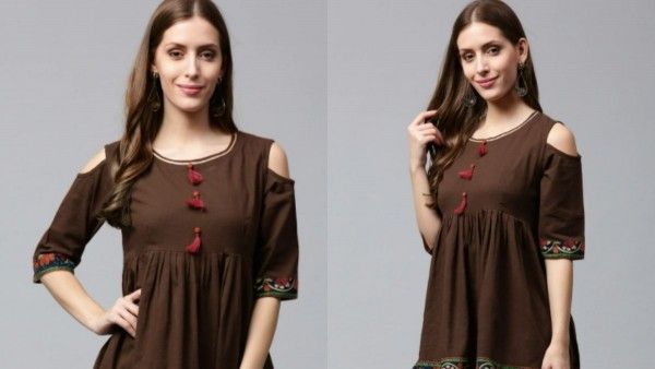 Credit- Myntra cold shoulder sleeves