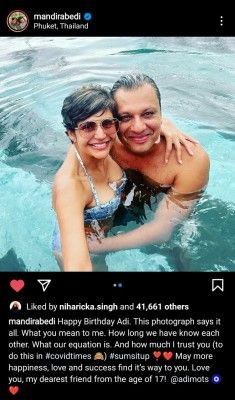 Mandira Bedi Instagram Post