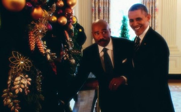 STEVE HARVEY WITH OBAMA
